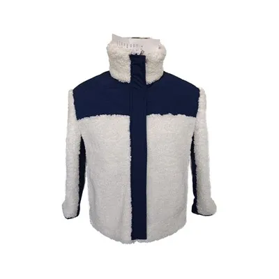 Bílá bunda Bomber z umělé teddy kožešiny